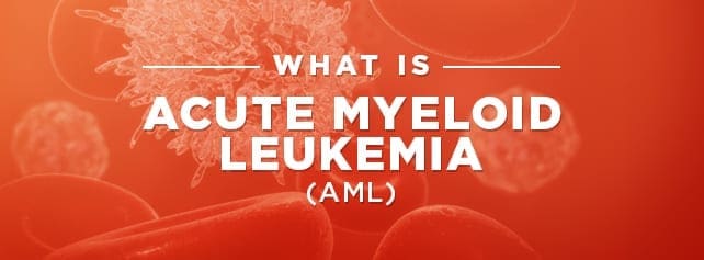 What is Acute Myeloid Leukemia AML orange gradient background image